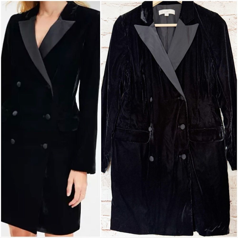 Loft velvet blazer dress